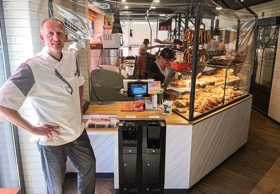 Installation monnayeur automatique boulangerie le P'tit Caprice