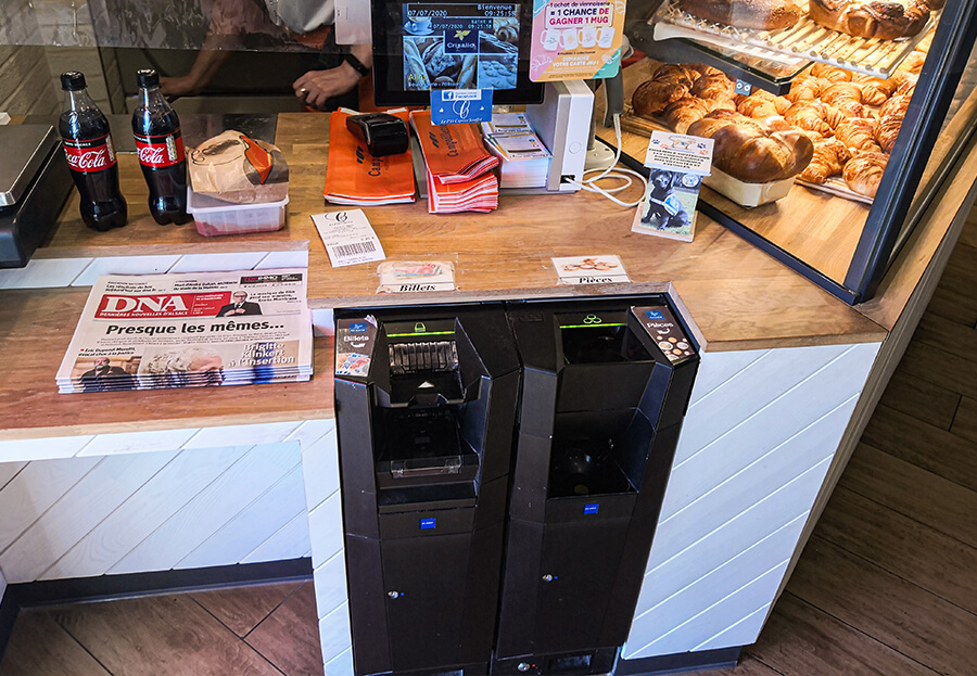 Installation monnayeur automatique boulangerie le P'tit Caprice