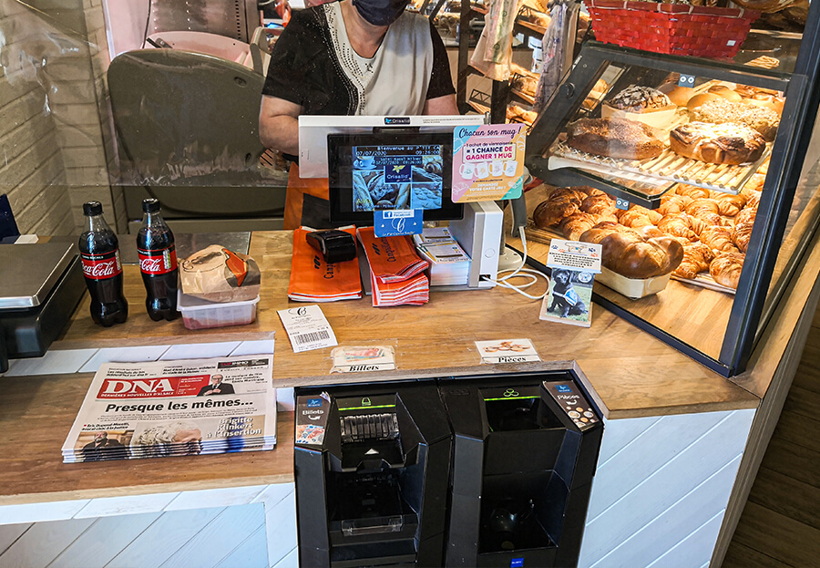 Installation monnayeur automatique boulangerie le P'tit Caprice