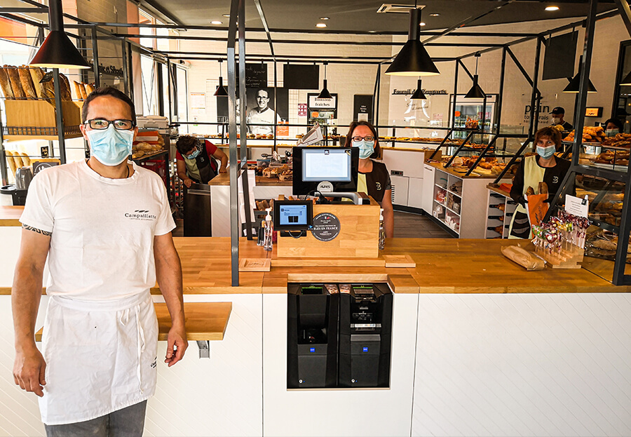 Installation caisse enregistreuse boulangerie Fournil des Remparts