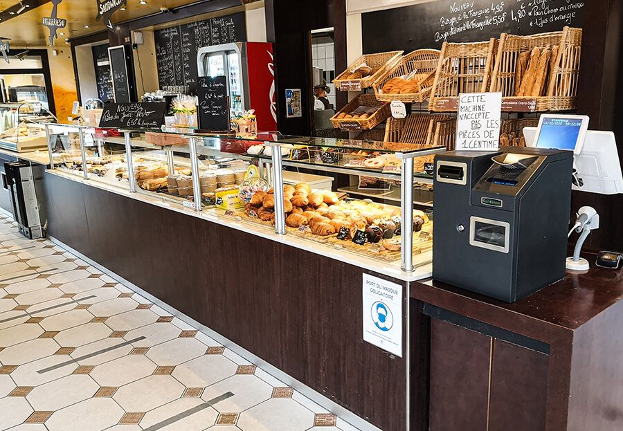 Installation monnayeur automatique boulangerie les Maîtres Façonneurs