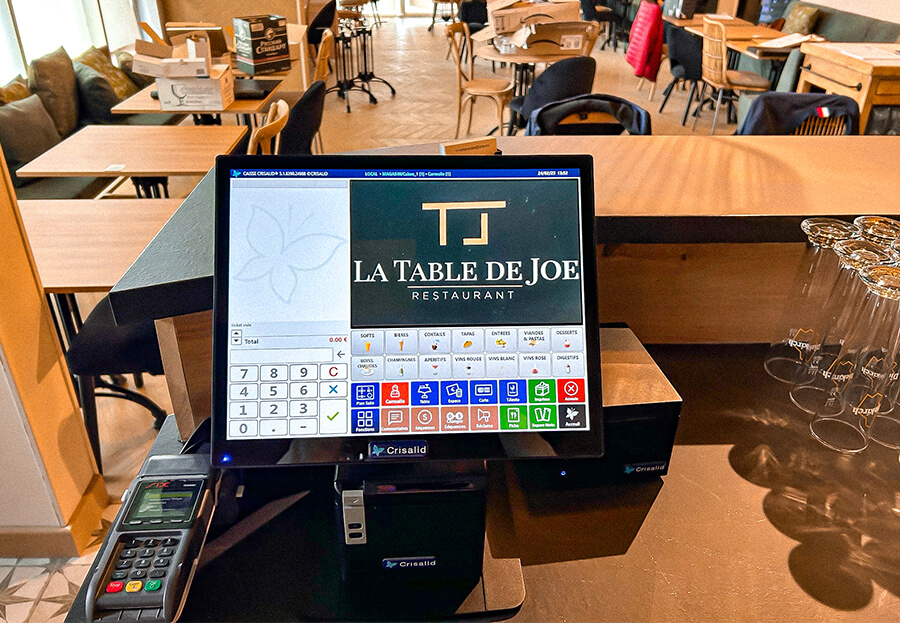 Installation caisse enregistreuse restaurant la Table de Joe