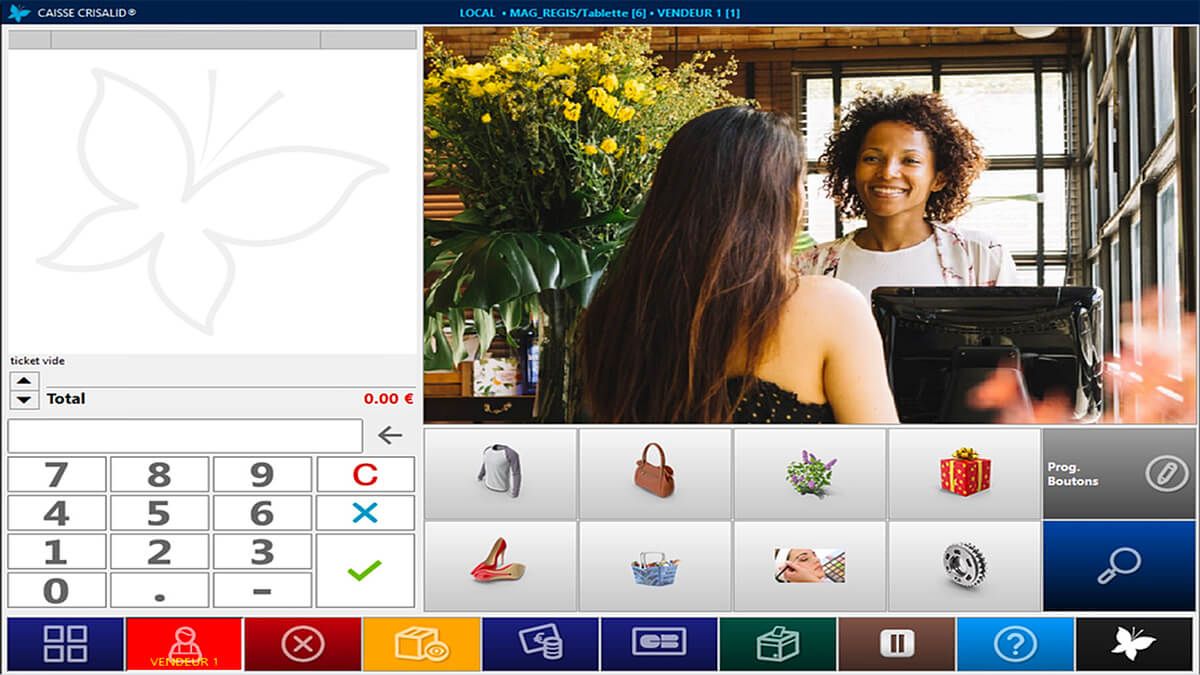 Interface logiciel tous commerces
