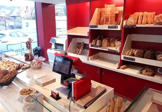 Installation caisse enregistreuse boulangerie Au Pain Carré