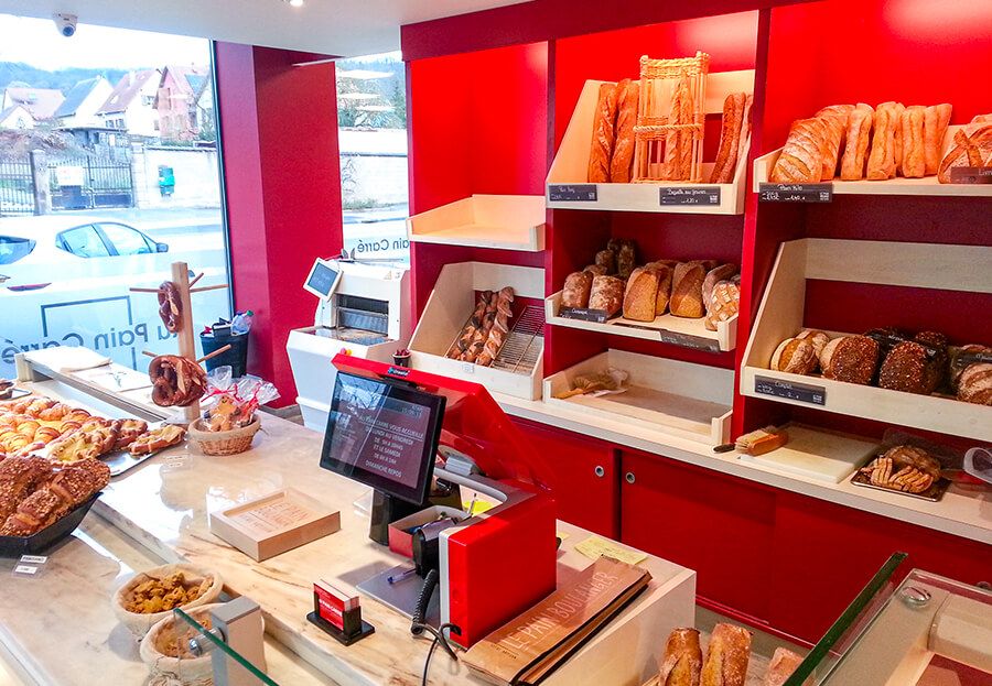 Installation caisse enregistreuse boulangerie Au Pain Carré