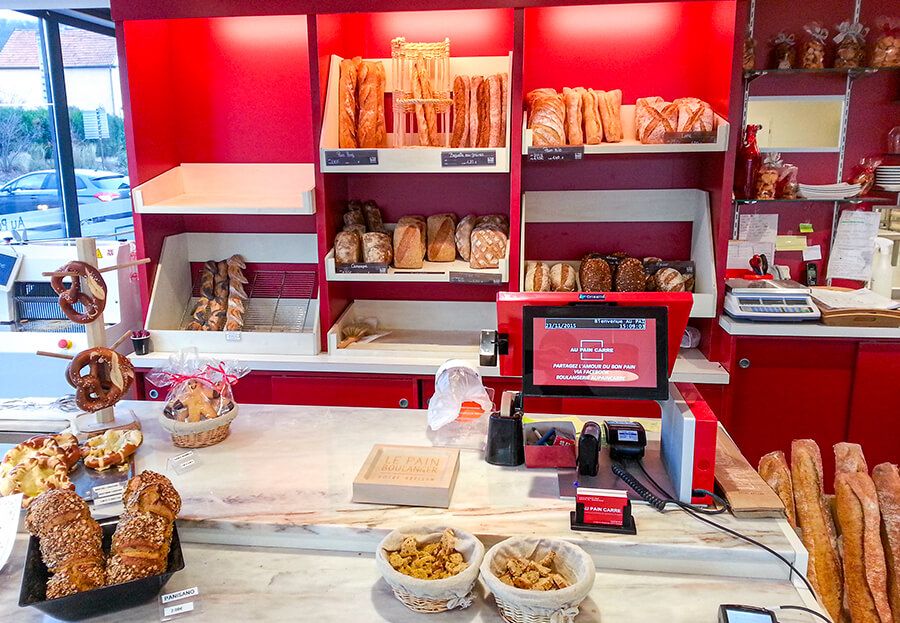 Installation caisse enregistreuse boulangerie pâtisserie Au Pain Carré