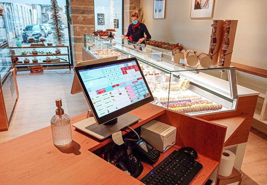 Installation caisse enregistreuse boulangerie pâtisserie Marie Simon