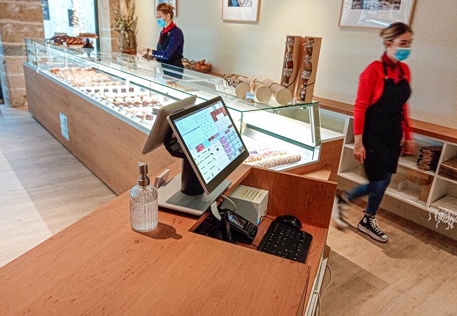 Installation caisse enregistreuse boulangerie pâtisserie Marie Simon