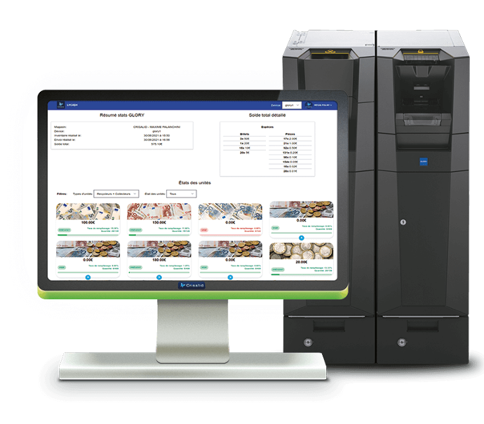 Monnayeur Glory CI-10 et application Crisalid Lycash Monnayeur Glory CI-10 et application Crisalid Lycash
