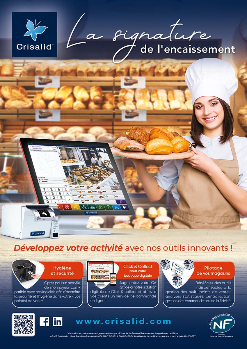 Publicité Crisalid boulangers et réseaux de magasins