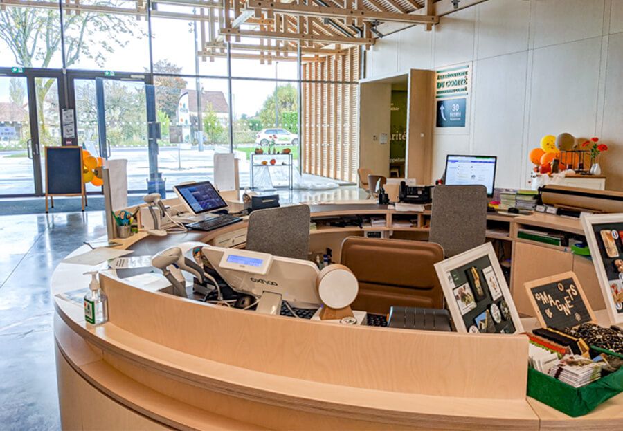 Installation caisse enregistreuse Musée Maison du Comté