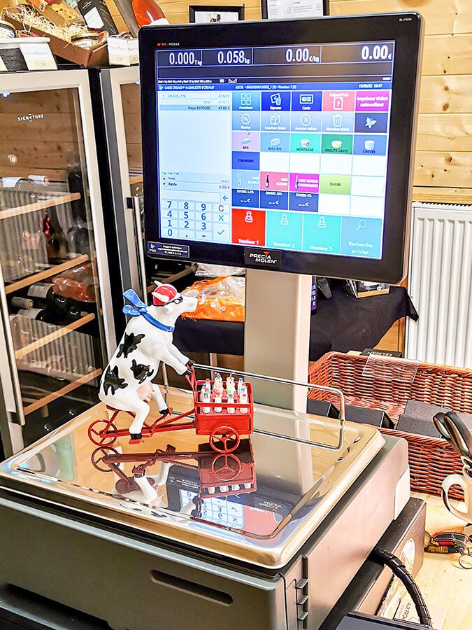 Installation caisse enregistreuse fromagerie Aux Fromages d'Or
