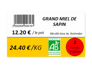Etiquette gondole épicerie primeur Etiquette gondole épicerie primeur