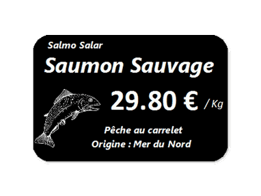 Etiquette produit poissonnerie Etiquette produit poissonnerie