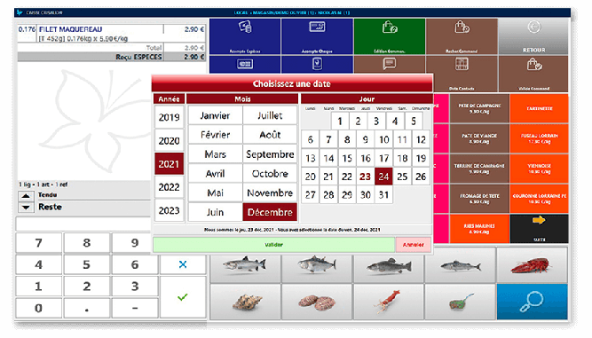 Commandes et livraisons poissonnerie