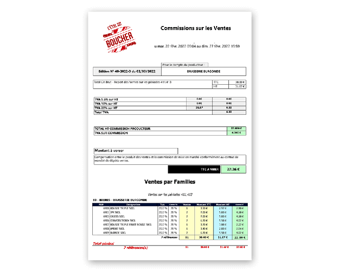 Factures regroupement de producteurs boucherie Factures regroupement de producteurs boucherie