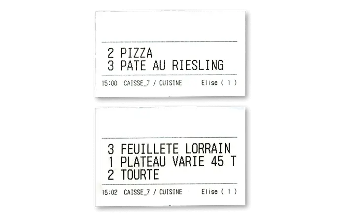 Ticket cuisine