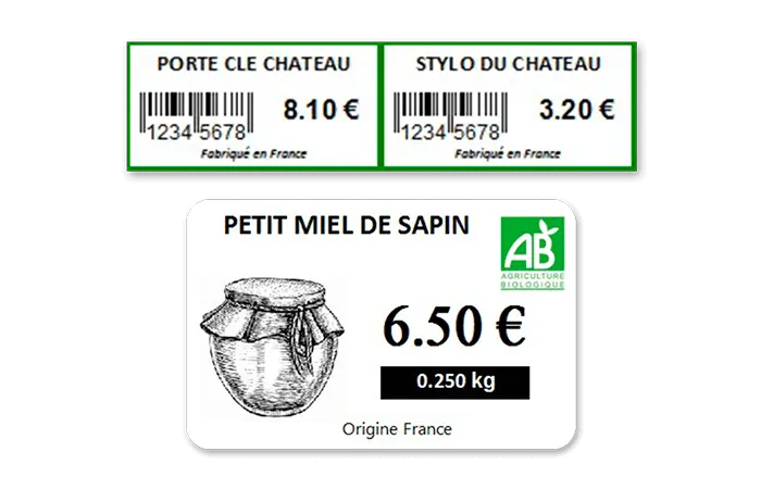 Etiquettes personnalisées