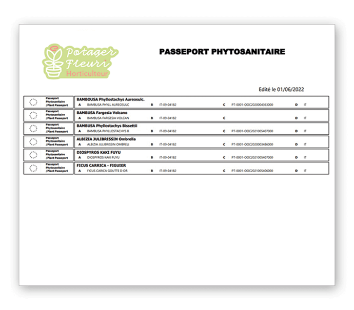 Passeport phytosanitaire fleuriste horticulteur