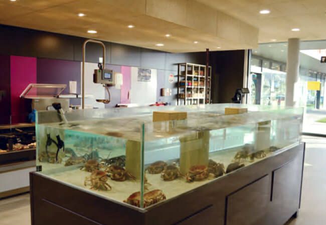 Installation caisse enregistreuse poissonnerie Laporte-Nicot