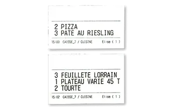 Tickets cuisine