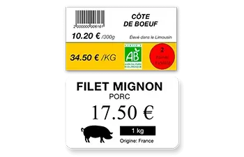 Création étiquettes supérette