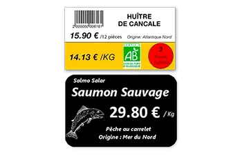 Création étiquettes poissonnerie