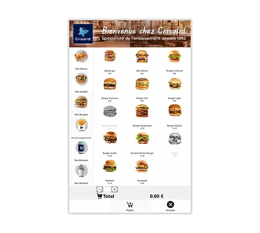 Logiciel borne de commande tactile