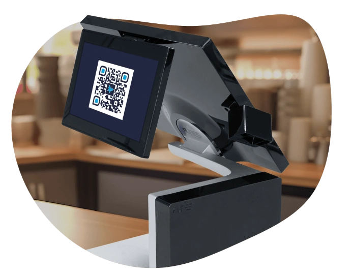 Une fois le paiement effectué, un QR Code s'affiche sur l'écran client.