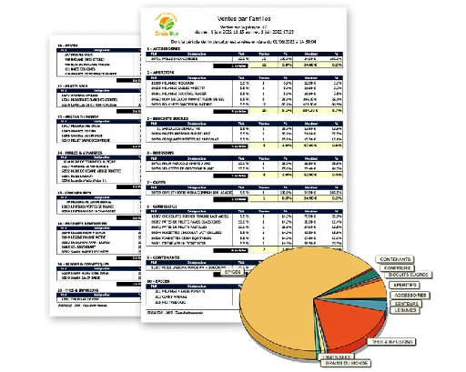 Ventes par familles épicerie primeur